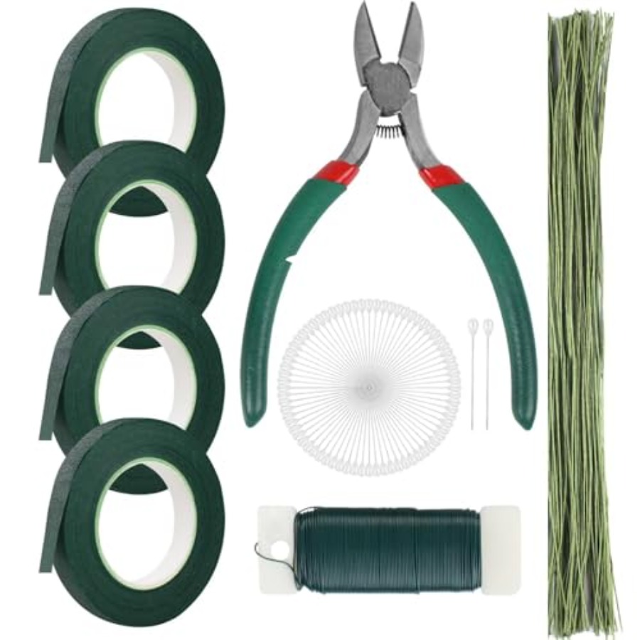 Wire Stem Florist - Floral Arrangement Kit with Green Tape