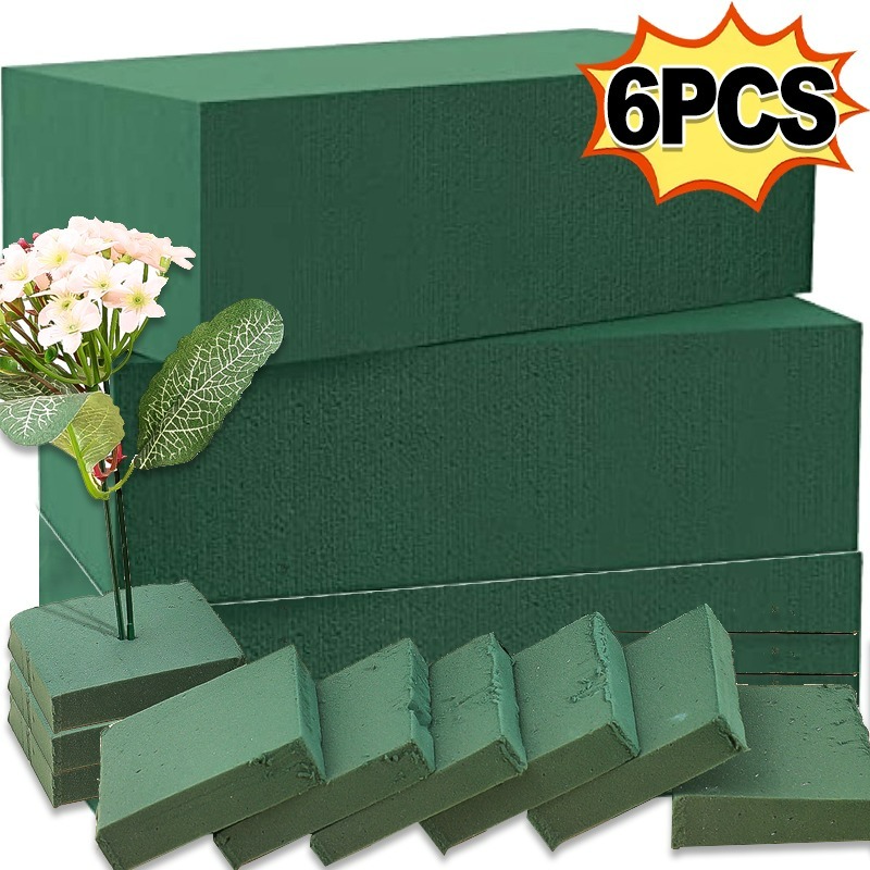 Florist Flower Supply - 6/1Pcs Square Floral Foam Bricks Artificial