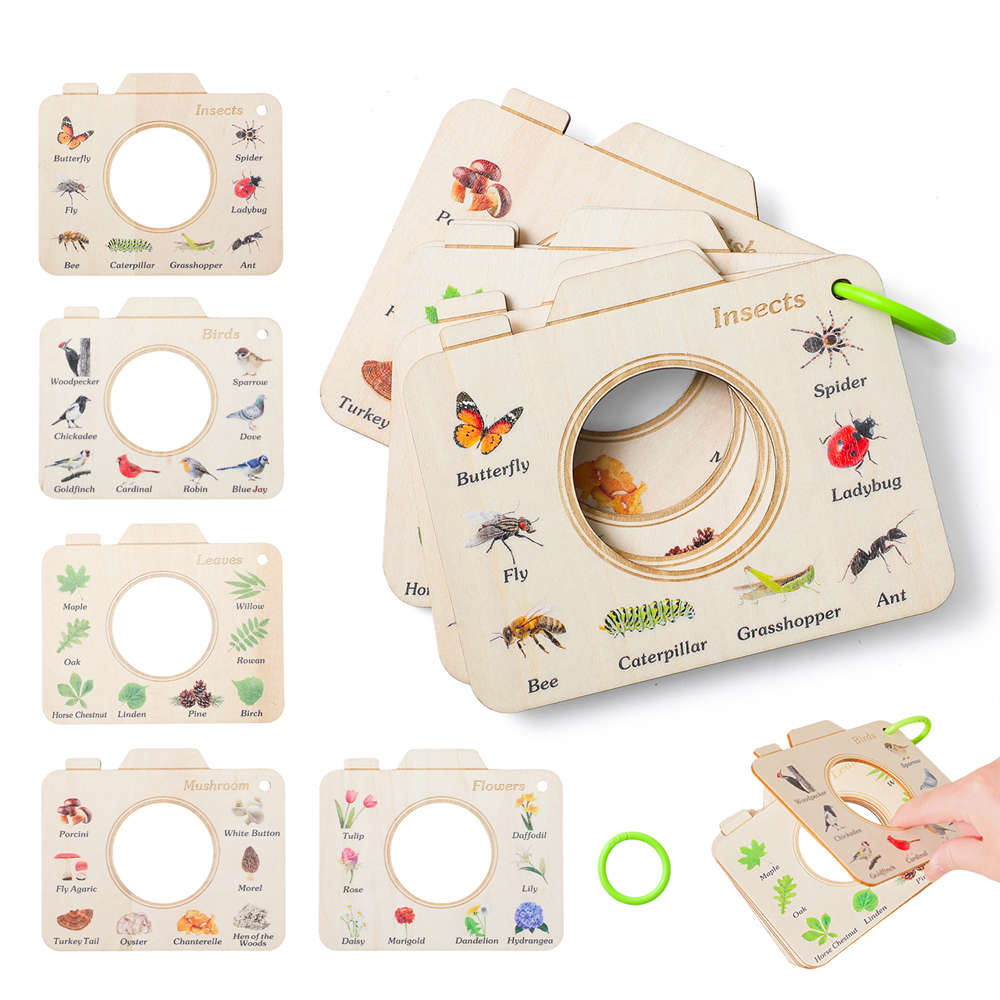 Florist Supply Bulk - Wooden Camera Shape Nature Cognitive Book