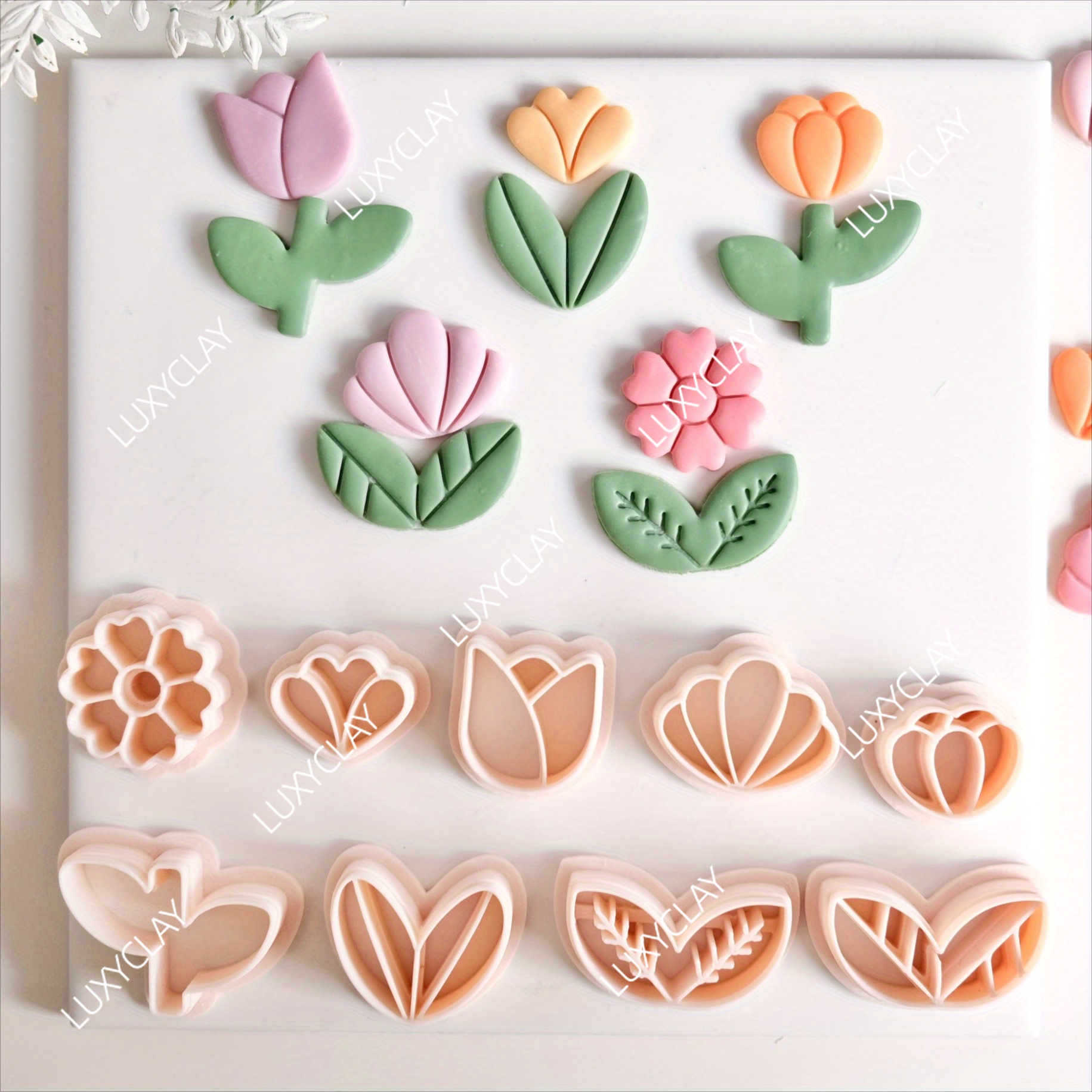 Florist Supply Bulk - 9pcs Spring Stem Flowers Leaves Shape