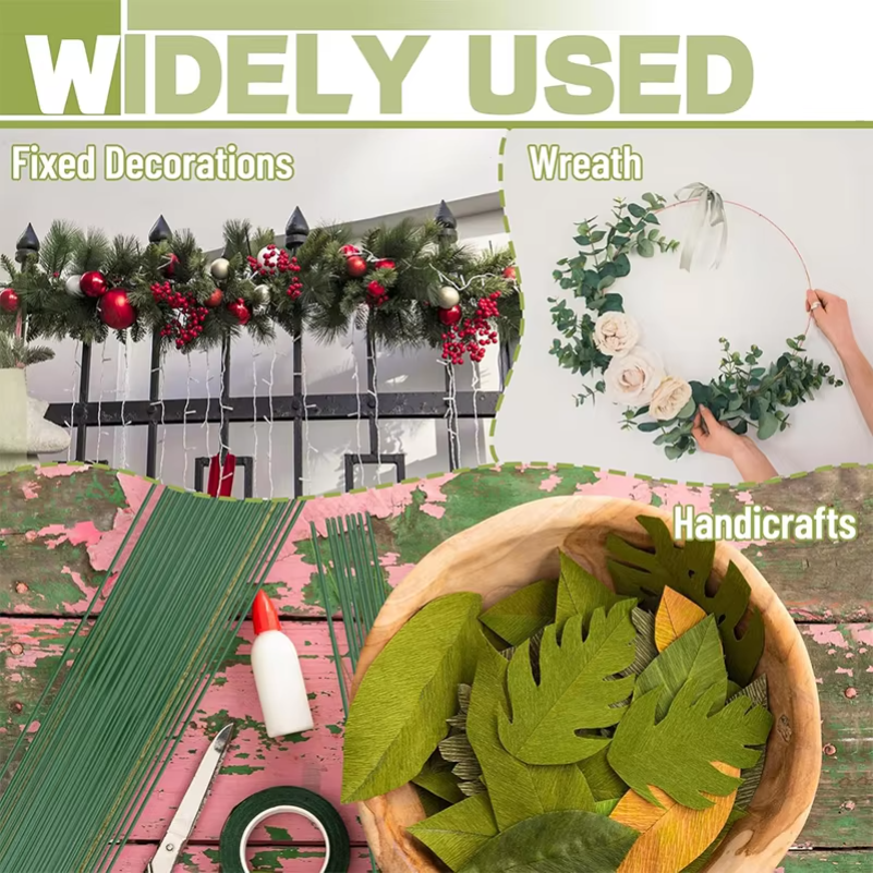 5-100Pcs Mini Green Floral Wir - Wire Stem Florist recension och pris