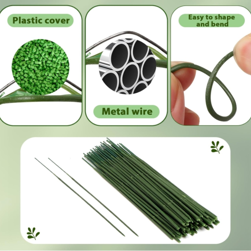 100 Pieces Floral Stem,Artific - Wire Stem Florist recension och pris