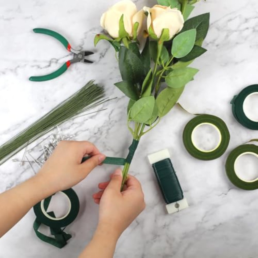 Floral Arrangement Kit with Gr - Wire Stem Florist recension och pris