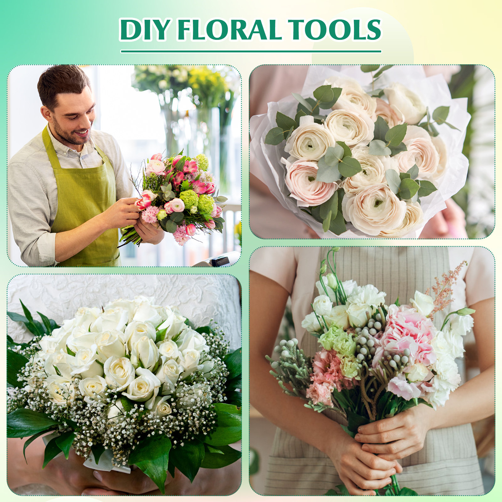 1Set Flower Arranging Supplies - Wire Stem Florist recension och pris