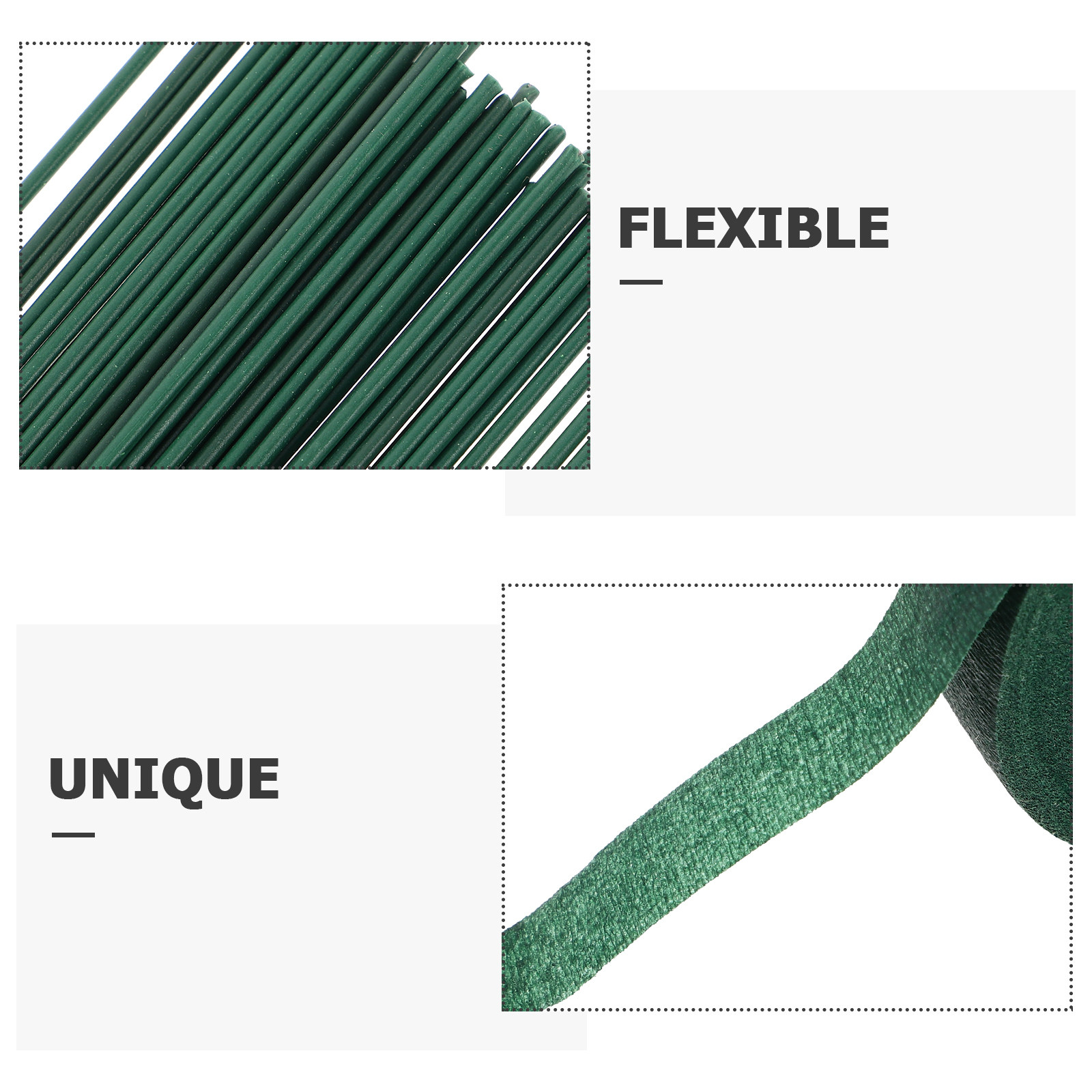 1Set Florist Tape Green and Fl - Wire Stem Florist recension och pris