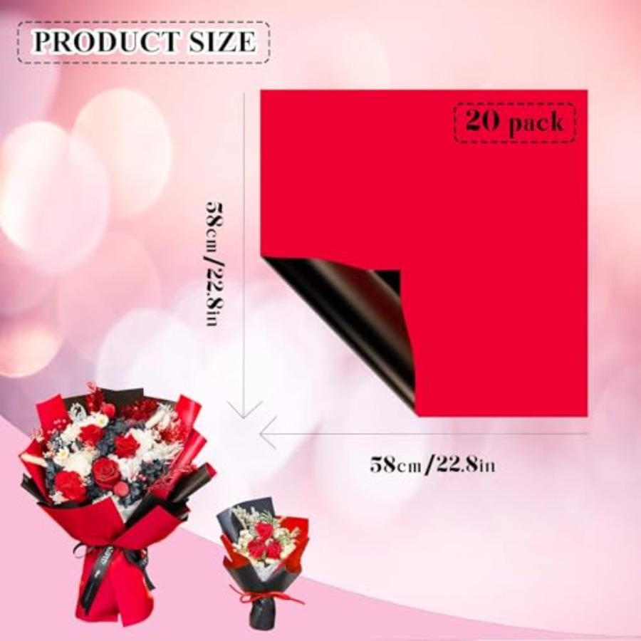 20 Sheets Flower Wrapping Pape - Florist Flower Supply recension och pris