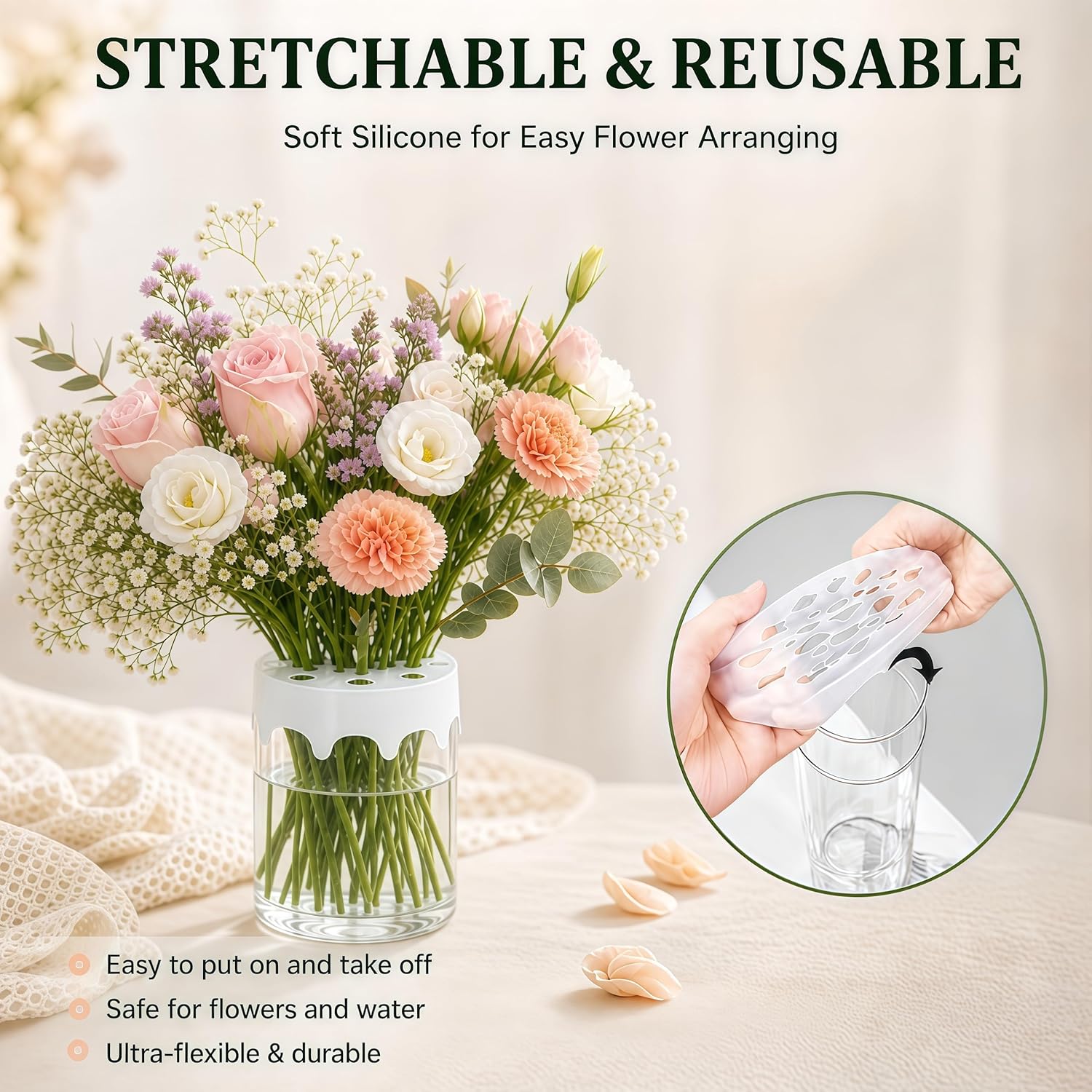 Silicone Blossom Grid Flower A - Florist Supply Bulk recension och pris