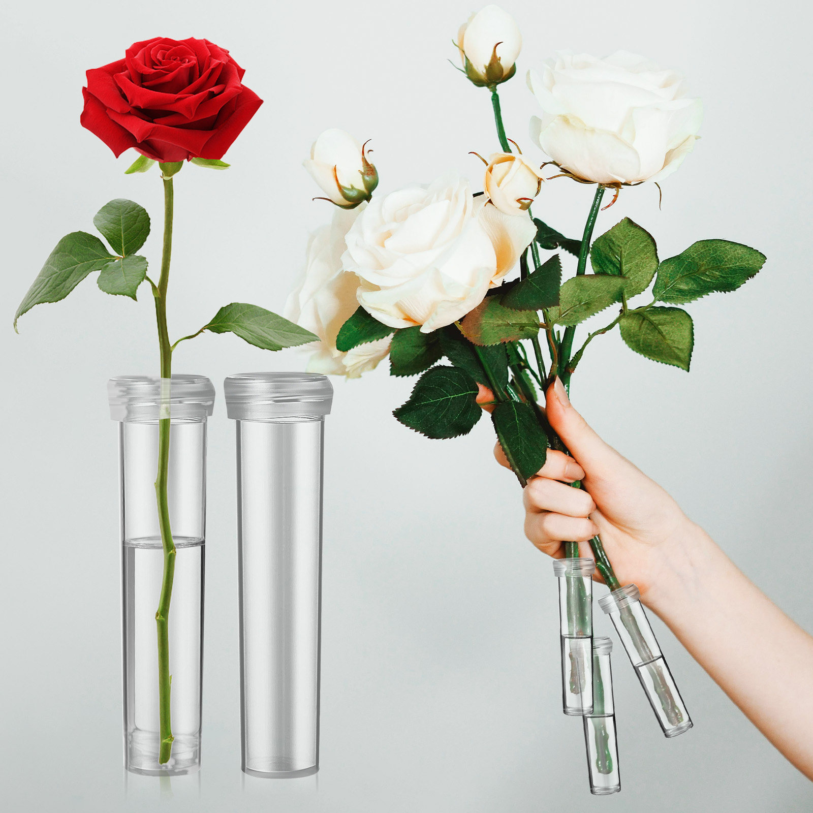 100Pcs Flower Water Tubes Leak - Florist Flower Supply recension och pris