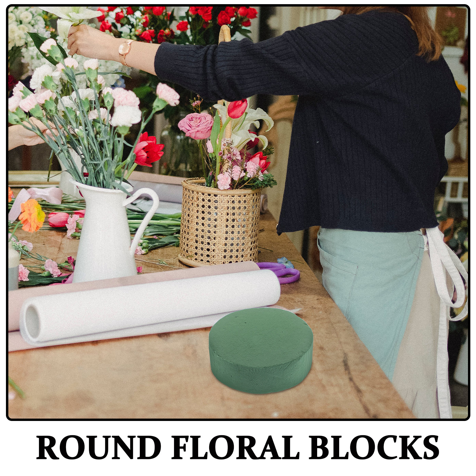 6Pcs Round Floral Foam Blocks  - Florist Flower Supply recension och pris