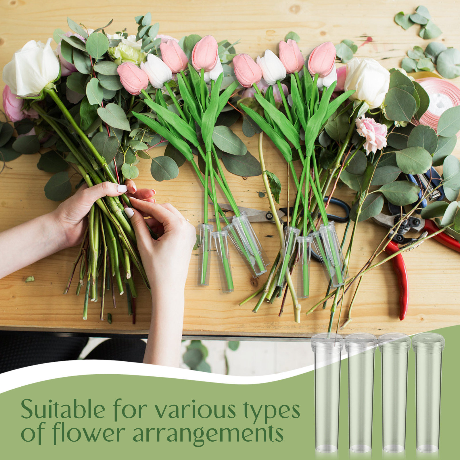 100Pcs Flower Nutrient Tubes U - Florist Flower Supply recension och pris