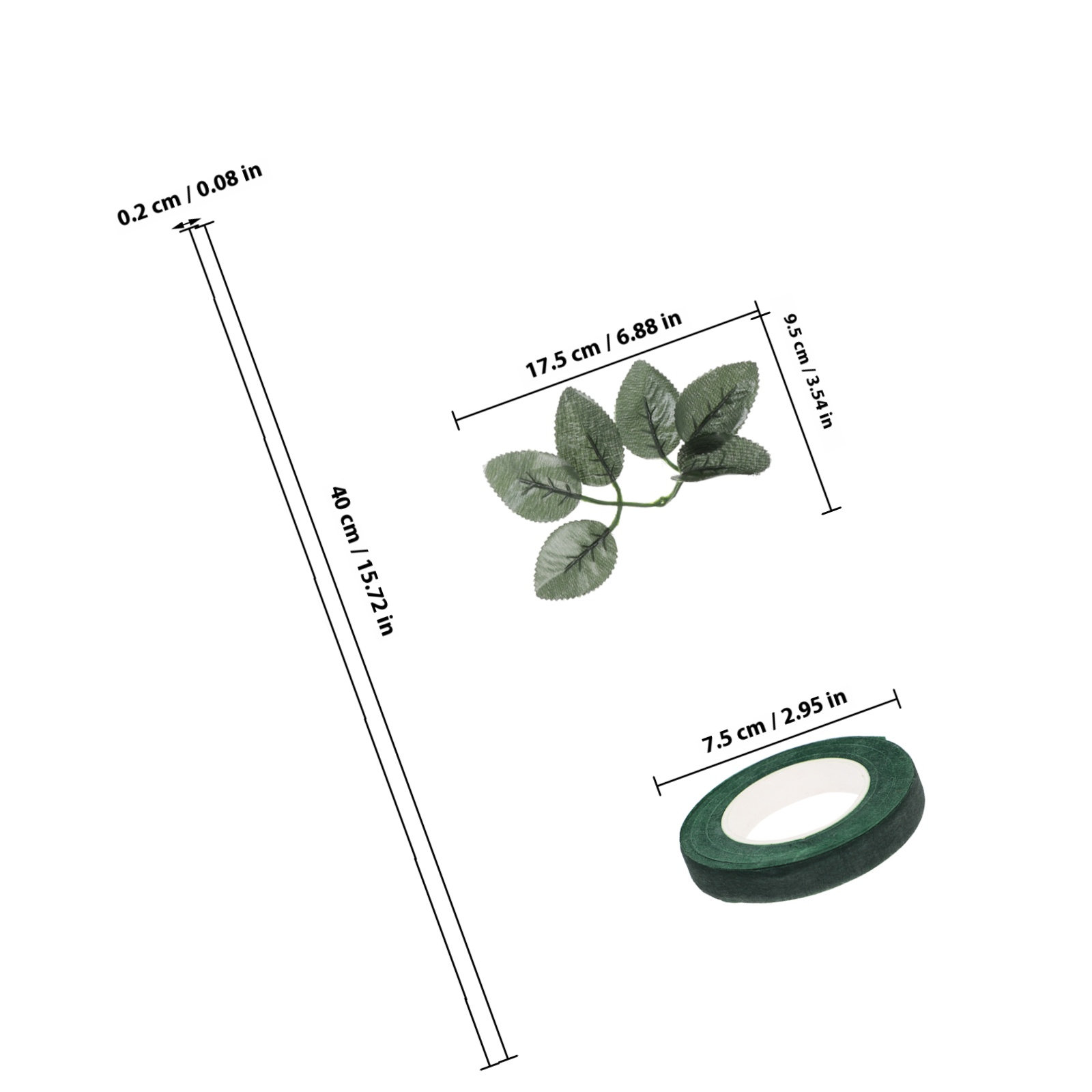 20Pcs Floral Arrangement Kit D - Wire Stem Florist recension och pris